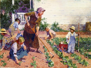  Ward Pintura - En el jardín Impresionista Edward Henry Potthast